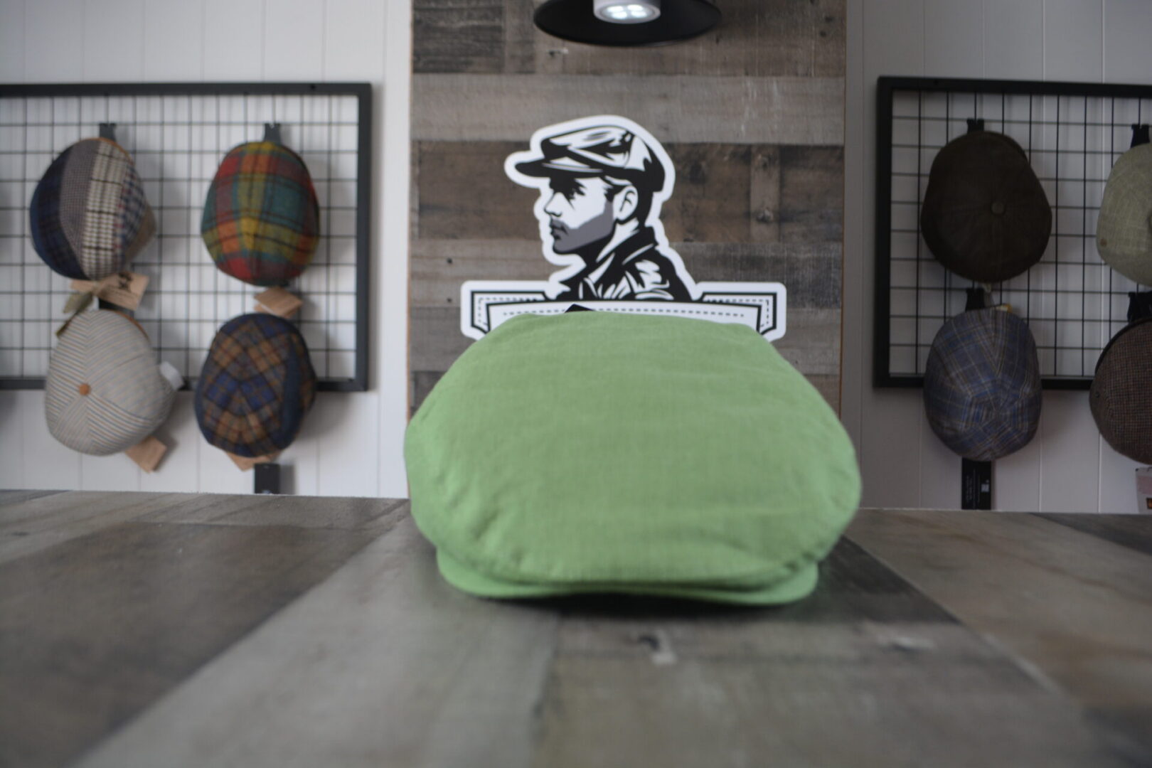 Irish - Linen Flat Cap - Olive - Image 5