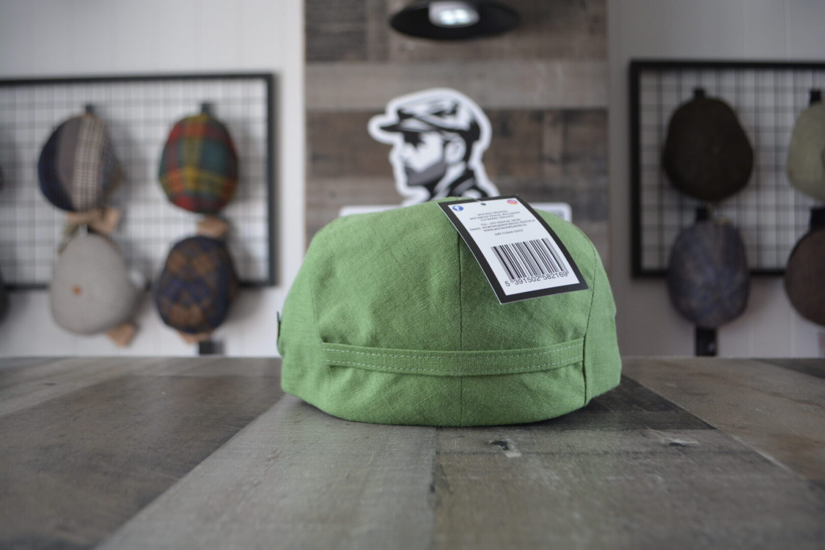 Irish - Linen Flat Cap - Olive - Image 9