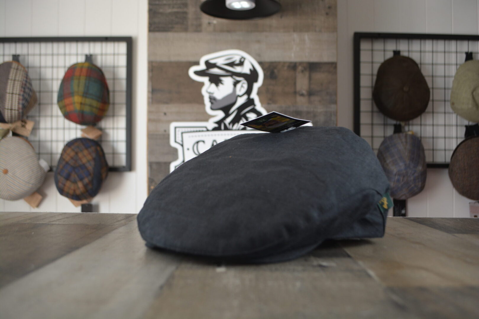 Irish - Linen Flat Cap - Black